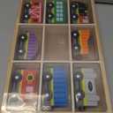 Melissa & Doug Wooden Magnetic Train Cars - 8 Piece Educational and Skill-Building Wooden Toy for Boys and Girls