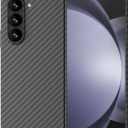 Sisyphy Aramid Fiber Case for Samsung Galaxy Z Fold 6 5G with Carbon Fiber Texture (Black 1500D), Super Slim Protective Cover Skin, Soft Touch Sturdy Durable Snap-on Back Cover