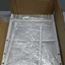 Extendable Microwave Oven Rack - Adjustable Kitchen counter shelf, 2 Tier Microwave Stand (L15.7~23.6" xW12.8 xH17.7) with 6 Hooks for Kitchen Countertop Organizer (White)