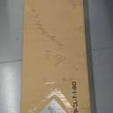 Furnulem Twin Size Bed Frame with Charging Station and LED Lights, Platform Bed with Metal Slats, Grey Upholstered Headboard with 2-Tier Storage Shelves, No Box Spring Needed (Black Oak)