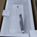 60x30 Inch Acrylic Drop-in Bathtub, Rectangular Soaking Tub with Integral Apron,Built-in Bathtub, Matte Drain and Overflow, Ergonomic Design, Easy Installation for Bathroom, Right Overflow and Drain