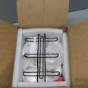 Lareina 3-Ounce Porcelain Espresso Cups Set of 6, Stackable Coffee Cups with Saucers, Spoons and Metal Stand, Ceramic Demitasse Mugs, Espresso Accessories for Machine, White