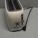 SUSTEAS Toaster 4 Slice Wide Slot, Stainless Steel Bread Bagel Toasters, Retro Long Slot Tostadora for Defrost, Reheat, Removable Crumb Tray, 1500W, 6 Browning Settings, Beige (Cream)