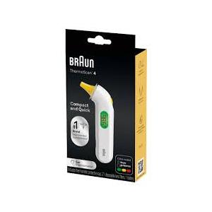 Braun ThermoScan 4 Digital Ear Thermometer, Professional Accuracy with Color Coded and Audio Fever Guidance for Babies, Toddlers, Kids and Adults, FSA and HSA Eligible