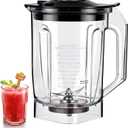 Official 56oz Replacement Blender Cup & Lid, Eastman Tritan BPA-Free, Compatible with Reslee 126/117 Series Blenders, Dishwasher Safe
