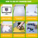 CenDale DTF Transfer Film - A3 (11.7" x 16.5") 60 Sheets Double-Sided Matte Clear PreTreat Sheets- PET Film Sheets DTF for DIY Direct Print on T-Shirts Textile