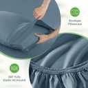 SONORO KATE 100% Viscose Derived from Bamboo_, Extra Deep Pocket up to 18"-24",Ultra Soft & Cooling Sheets for Hot Sleepers, Hotel Luxury Silky Bed Sheets (French Blue,King)