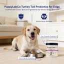 Turkey Tail Mushroom Probiotics for Dogs Immune & Digestive Support Soft Chews, Grain-Free, Natural Antioxidants, 100g