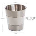 BINO Metal Waste Basket for Home, Office, Bathroom, Dorm, Kitchen and More | Trash Can Bin for Bedroom | Desk Trash Can | Home Essentials