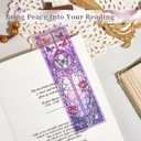 4PCS Fantasy Art Bookmarks, 5"  1.5" PVC Stained Glass Art Book Marker, Romantasy Inspired Bookish Gifts for Book Lovers