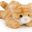PEACH CAT Cat Stuffed Animal Cute Plushies Small Plush Toys Gifts for Kids Orange