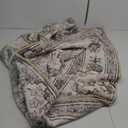 MUJOO Green Round Rug,Circle Washable Area Rugs for Bedroom Living Room Bathroom,Boho Small Non Slip Circular Carpet,Sage Floral  8'8ftx3'9ft