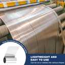 MECCANIXITY 304 Stainless Steel Foil Roll, 0.02mm x 50mm x 1.5m Metal Strip Plate Sheet Stainless Steel Flashing Roll with Gloves for Crafts DIY Roofs Panels Electronic Window, Silver