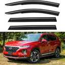 Window Visors Rain Guards for 2019 2020 2021 2022 2023 Hyundai Santa Fe, Out-Channel Window Vent Wind Deflectors Visors Shades for 19 20 21 22 23 Santa Fe (19-23 Hyundai Santa Fe)