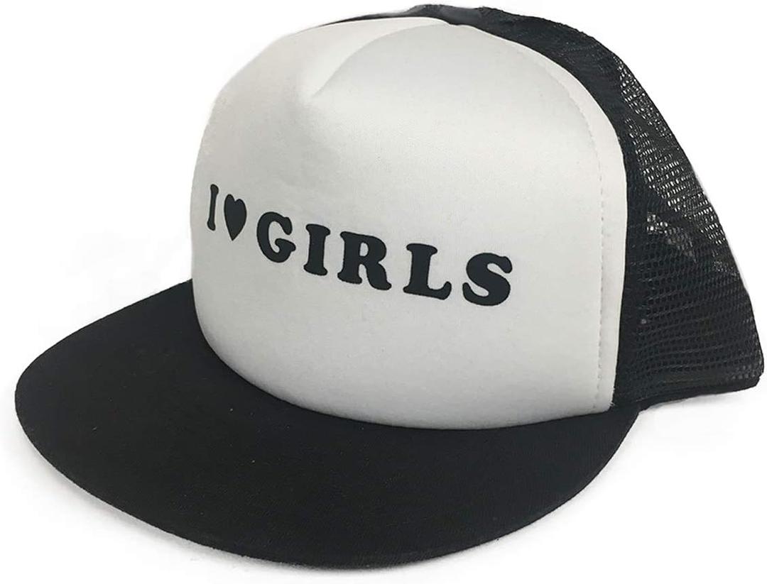 I <3 Girls Trucker Hat Lilyhammer Torgeir Lien Cap Love TV Show Costume Heart Black