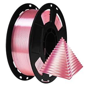 1.75mm Silk Rose Gold PLA Pink Pearlescent Shining 3D Printing Material, 1kg 2.2lbs 3D Plastic Material, Widely Support for FDM 3D Printer, Easy to Print by BBLIFE