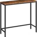 HOOBRO Narrow Console Table, 29.5" Small Entryway Table, Thin Sofa Side Display Table, for Hallway, Bedroom, Living Room, Foyer, Rustic Brown and Black BF75XG01