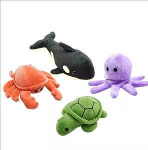 JUSTQUNSEEN 5Pcs Finger Puppets Set, Cute Sea Animal Finger Puppet for Role-Playing Mini Hand Puppets Suitable for Kids,Sea Animal Puppets for Storytelling, Realistic Finger Puppet for Toddlers