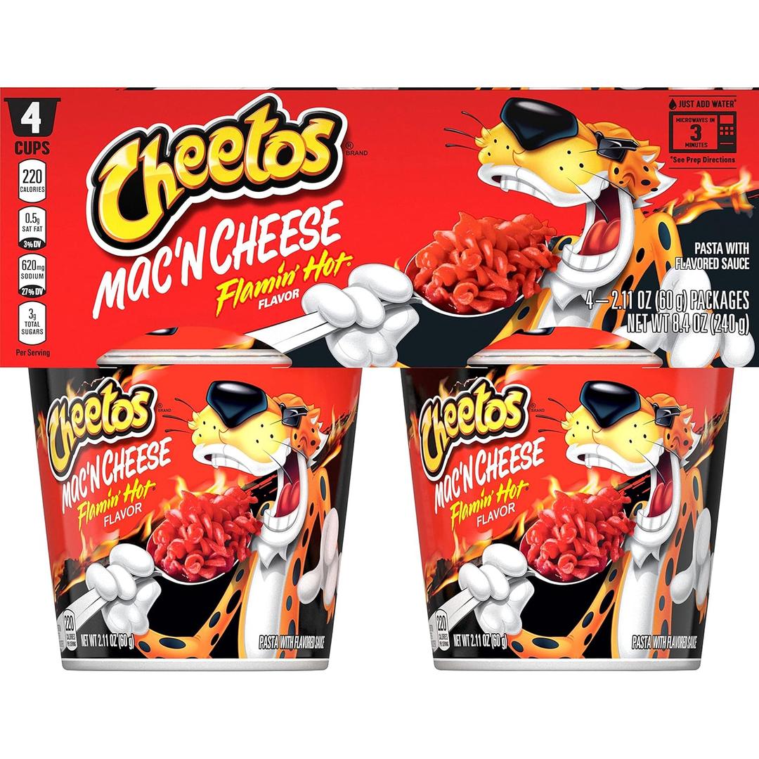 Cheetos Flaming Hot, Mac N Cheese, 2.11 Oz, 4 Ct, BBD 06/17/2026