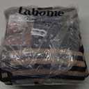 Lahome Modern Rainbow Easy Jute Carpet, Washable Large Round Area Rugs for Living Room Black Farmhouse Dining Room Rug, Contemporary Natural Throw Mat Non Slip Floor Carpet for Office RV Patio