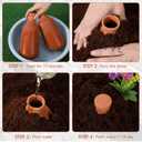 DoubleFill 8 Pcs Ollas Terracotta Watering Pots Self Watering Planter Insert Terracotta Globes Clay for Outdoor Indoor Garden Plants, Easy to Refill (24 oz)