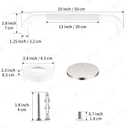 2 Pack 20 Inch White Shower Grab Bar with Anti-Slip Knurled Grip