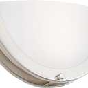 CLOUDY BAY 12-inch CRI90+15W 3000K/4000K/5000K Color Temperature Adjustable Dimmable LED Wall Sconce, ETL Listed LED Half Moon Wall Fixture, Brushed Nickel