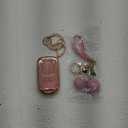 Sparkly Key Fob Cover with Cherry Keychain, Bling TPU Smart Key Case for Women, Compatible with Honda Accord Civic Pilot,Passport,Insight JED Crider Spirior Odyssey (5-Button, Gold Pink)