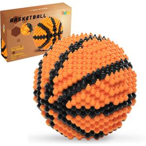 Befun Basketball Building Blocks Set, 579 Pieces Challenging STEM Building Kit for Adults & Teens 14 15 16, 3D Mini Soccer Model Educational Toy, Stress Relief Desk Decoration for Home & Office