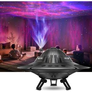 UFO Galaxy Projector, LED Lights for Bedroom, Star Projector, Night Light for Kids and Adults, Starry Nebula Ceiling LED Lamp, Room Decor Aesthetic, Gifts for Christmas, Birthdays, Valentine's Day