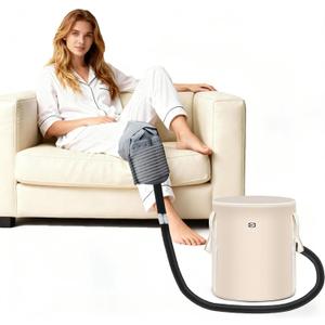 Cold Therapy Machine for Knee After Surgery  Circulating Ice Therapy System with Automatic Safety Timer, Quiet Night Use, Easy Setup for Post Knee Replacement Recovery (Yellow)