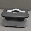 Electric Lunch Box Food Heater 100W, 4 in 1 Ultra Quick Heated Lunch Boxes for Adults 12V/24V/110V/220V Portable Food Warmer for Car/Truck/Office With Fork Spoon and Insulated Carry Bag (Pearl White)