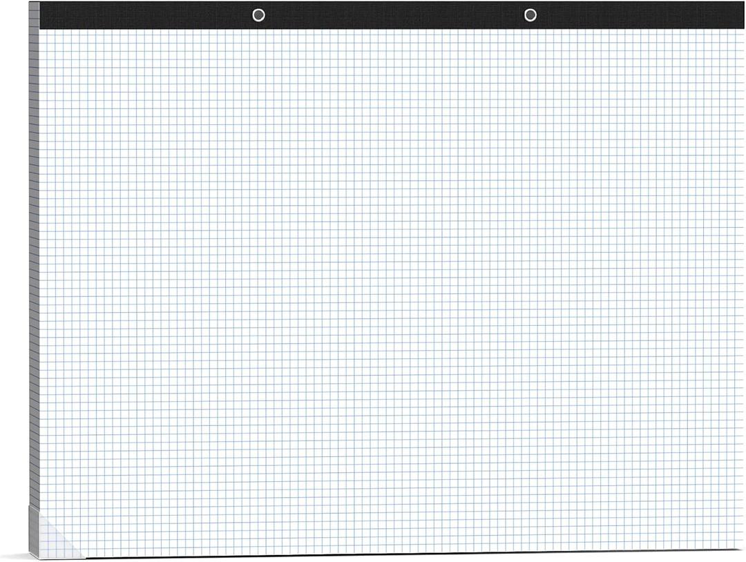 Large Graph Paper Pad 22x17, 50 Sheets, 4x4 Engineering Grid for Drafting