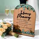 Rustic Wedding Memorial Sign Reserved Signs 3D Raised Letters Layered Wood In Loving Memory of Loved ones Table Sign For Wedding Reception Decorations Plaque Parents 7.87 in × 11 in
