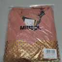 Miusol Women's Deep V-Neck Sleeveless Ruched Bodycon Ruffle Style Work Cocktail Pencil Dress (Pink, L)