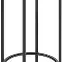 Yaheetech Glass End Table, Round Side Table, Small Coffee Accent Table Nightstand w/Glass Top & Metal Frame for Living Room/Balcony/Bedroom/Porch/Small Space, Modern Style, Black