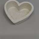 6 Inch Silicone Heart Shaped Cake Pans 2 Pcs Small Heart Cake Pan Set Nonstick Silicone Heart Molds for Baking (Cream)