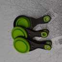 Collapsible Dog Food Scoop with Bag Clip and Measuring Cup Pet Food Scoop for Cats Dogs and Small Pets, 3 Pack