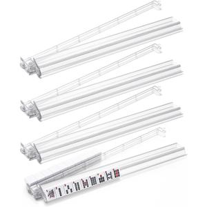 Mahjong Racks with Pushers, 4PCS Mahjong All-in-One Tile Rack and Pusher, Clear Acrylic American Majiang Tile Racks with Built-in Pushers, Transparent