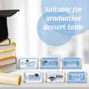 Outus 90 Pcs Graduation 2026 Decoration Label Sticker - Congrats Grad Mini Candy Bar Wrapper Class of 2026 Party Supplies for High School College Nursing Grad, Candy Not Included (Light Blue)
