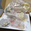 Clocks for Living Room, Large Wall Clock, 3D Silent Wall Clock, Retro Metal Ginkgo Leaf Design, for Bedroom Kitchen Decorative Wall Clocks32''x18''  (Retro Coffee Color)