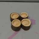 OwnMy Set of 12 Wooden Tea Light Candle Holders Votive Candle Holders, Rustic Pillar Candle Stands Vintage Wood Tealight Holders Set for Wedding Party Dining Table Centerpieces, 1" + 1.6" + 2.7"