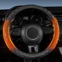 Heated Steering Wheel Cover  12V Fast Heating PU Leather Car Wheel Warmer, Universal Fit 14.515.5" for Car, SUV, Truck, Black