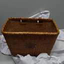 Bike Basket, Handmade Rattan Bicycle Baskets, Front Bike Baskets for Women, Retro Style Bike Baskets for Adult Bikes (Brown)