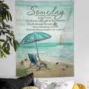 Gyejip Ocean Coastal Tapestry Beach Bathroom Scenery Wall Hanging Prints Home Decorations College Dorm Decor for Bedroom Living Room 50"x60"