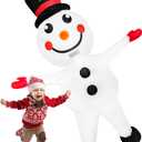 Christmas Snowman Inflatable Costume Blow-up Suit Cosplay Outfit for Adult, Halloween, Christmas Party/Parade