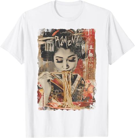Japanese Ramen Noodles Otaku Y2K Fashion Kawaii Manga Anime T-Shirt L