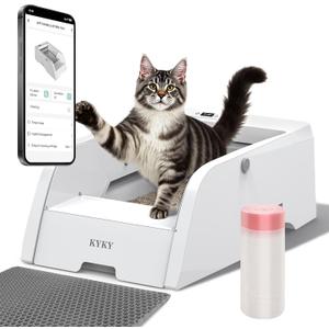 Self Cleaning Litter Box, Upgraded Automatic Cat Litter Box Self Cleaning with APP Control, Large Open Design for Single/Multiple Cats, Anti Pinch and Odorless