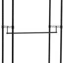 Amazon Basics Adjustable, Double Hanging Rod Garment Rolling Closet Organizer Rack with Wheels, Heavy Duty, Black, 36'' x 14'' x 72'', WI-GAR1436B