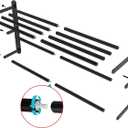 VOTZAAQ Towel Racks for Bathroom, 24 in Black Towel Shelf with Double Towel Bar, 3 Tier Stainless Steel Towel Storage, Bath Towel Holder Wall Mounted for Lavatory Organizer Decor RV Camping